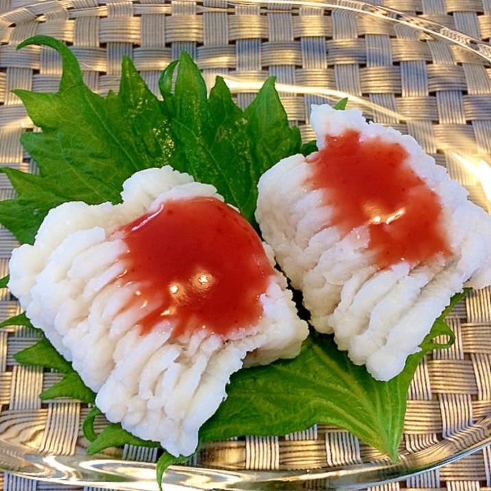 鱧の湯引き☆梅肉添え